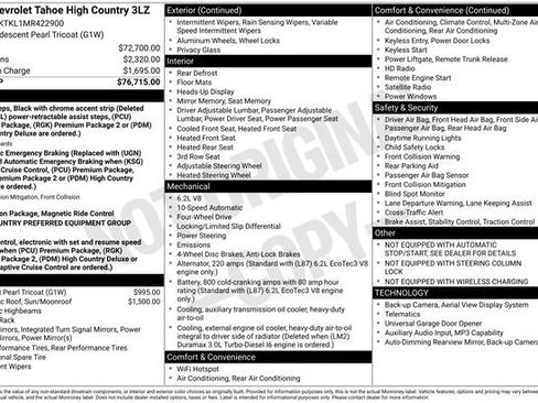 Used 2021 Chevrolet Tahoe High Country AWD/4WD image 1