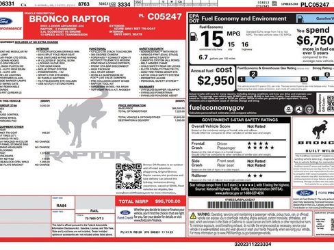 Used 2023 Ford Bronco Raptor AWD/4WD image 4
