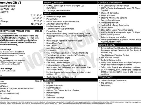 Used 2009 Saturn Aura XR w/ Enhanced Convenience Package FWD image 1