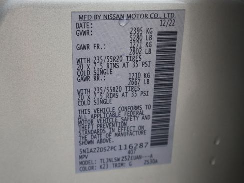 Used 2023 Nissan Murano Platinum w/ Cargo Package AWD/4WD image 42