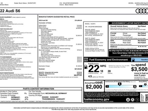 Used 2022 Audi S6 Premium Plus AWD/4WD image 11