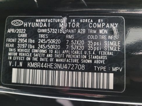 Used 2022 Hyundai Palisade SEL w/ 8P Bench Seat Package FWD image 33