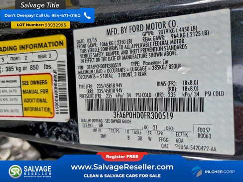 Used 2015 Ford Fusion SE w/ Equipment Group 201A image 5