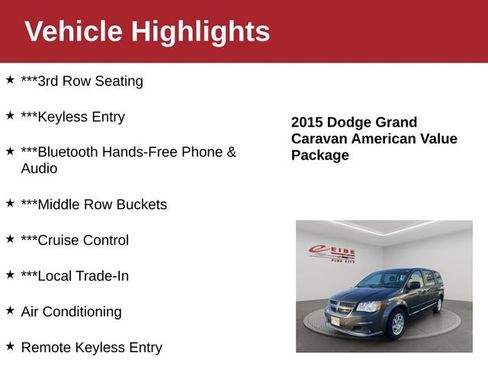 Used 2015 Dodge Grand Caravan American Value Package image 3
