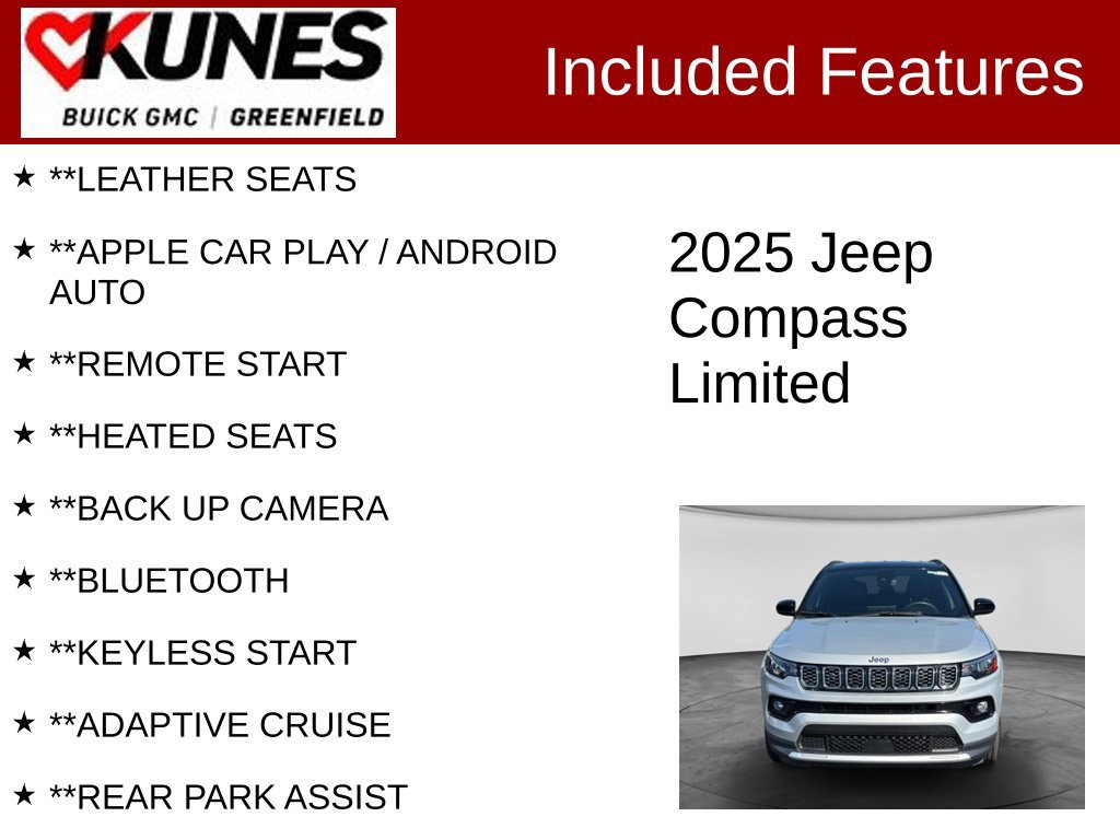 Used 2025 Jeep Compass Limited AWD/4WD image 2