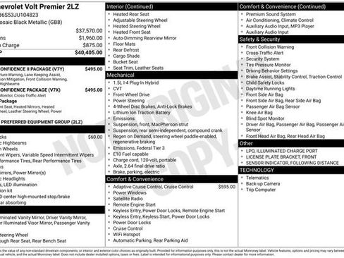 Used 2018 Chevrolet Volt Premier w/ Driver Confidence Package image 35