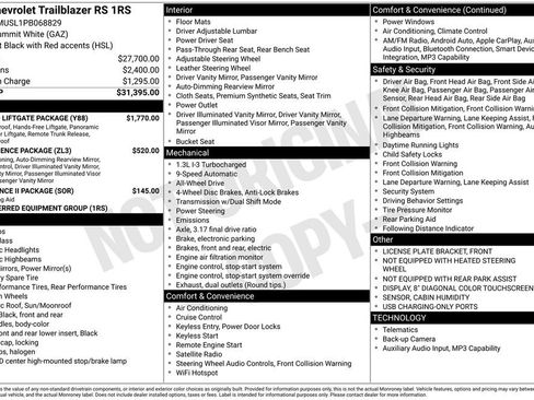Certified 2023 Chevrolet TrailBlazer RS w/ Sun and Liftgate Package image 56