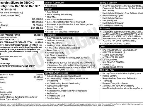 New 2026 Chevrolet Silverado 2500 High Country w/ Technology Package image 34