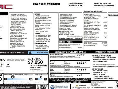 Used 2022 GMC Yukon Denali AWD/4WD image 14