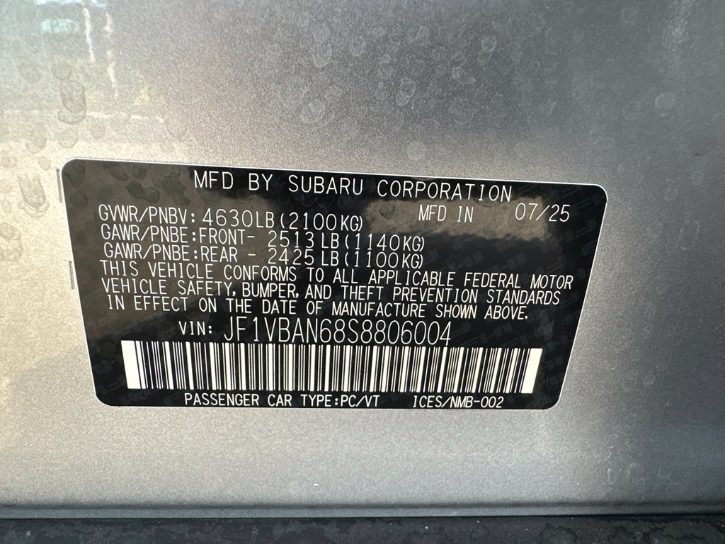 Used 2025 Subaru WRX Limited AWD/4WD image 20