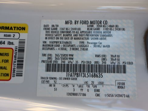 Used 2020 Ford Mustang GT Premium w/ Equipment Group 401A image 38