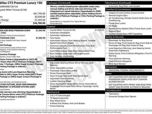 Certified 2022 Cadillac CT5 Premium Luxury image 36