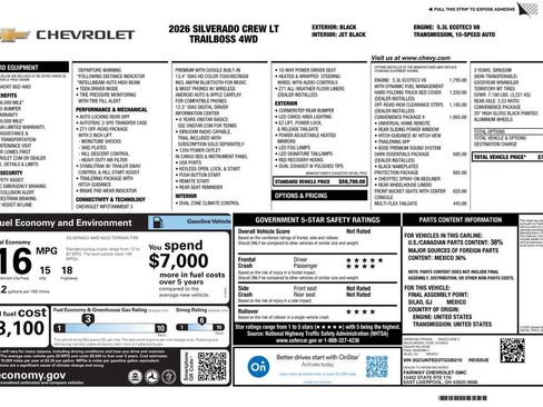 New 2026 Chevrolet Silverado 1500 LT Trail Boss w/ Convenience Package II AWD/4WD image 4