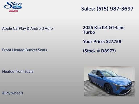 Used 2025 Kia K4 GT-Line Turbo FWD image 12