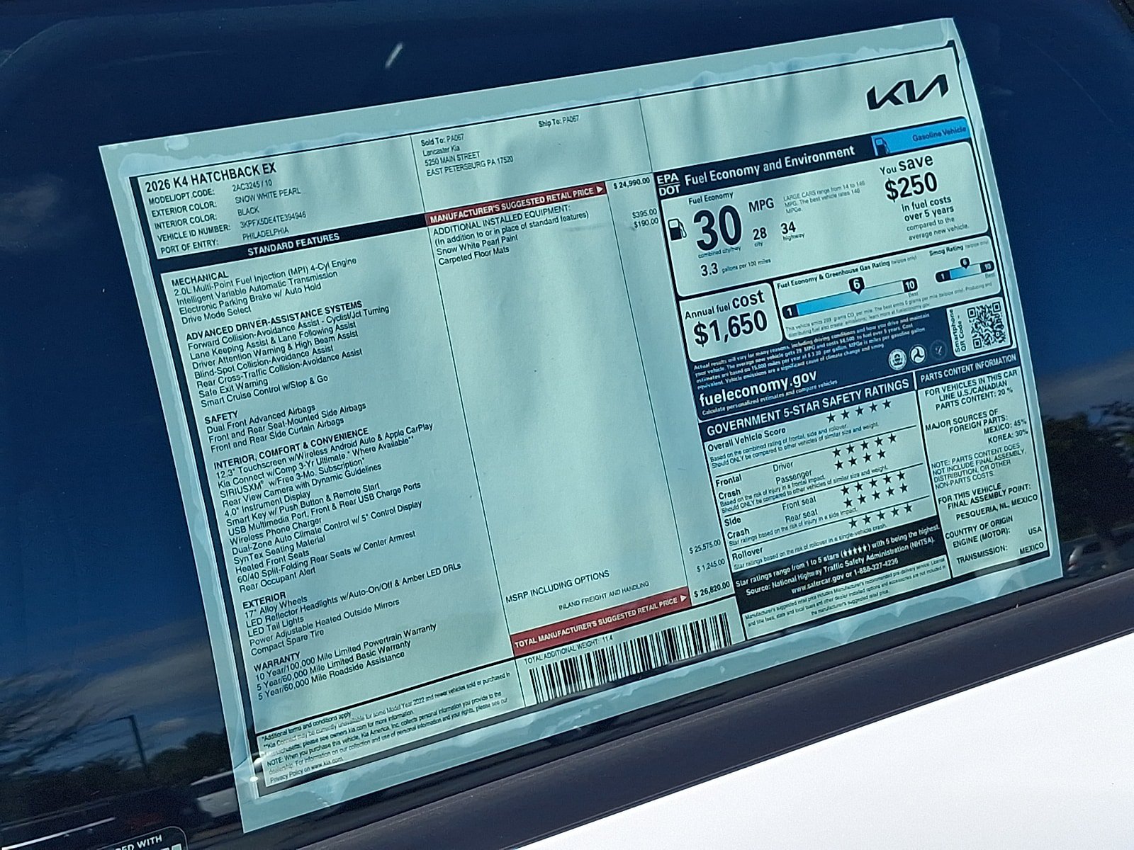 New 2026 Kia K4 EX FWD image 17