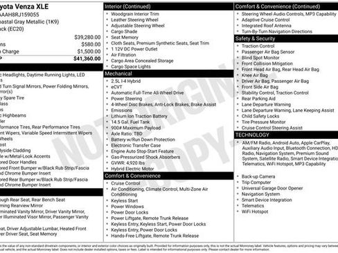 Used 2024 Toyota Venza XLE AWD/4WD image 26