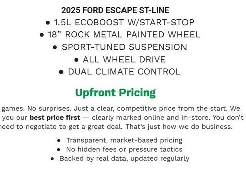 Certified 2025 Ford Escape ST-Line image 1