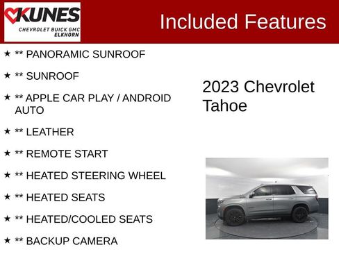 Used 2023 Chevrolet Tahoe High Country w/ Premium Package 2 AWD/4WD image 2