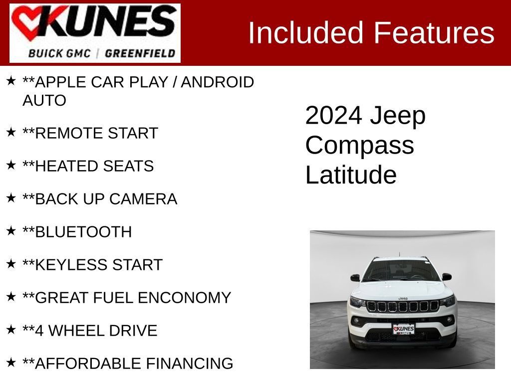 Used 2024 Jeep Compass Latitude AWD/4WD image 2