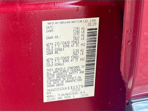 Used 2020 Nissan Murano SL w/ Moonroof Package image 24