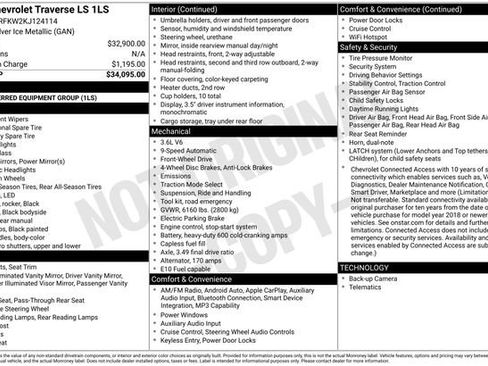 Used 2019 Chevrolet Traverse LS image 1