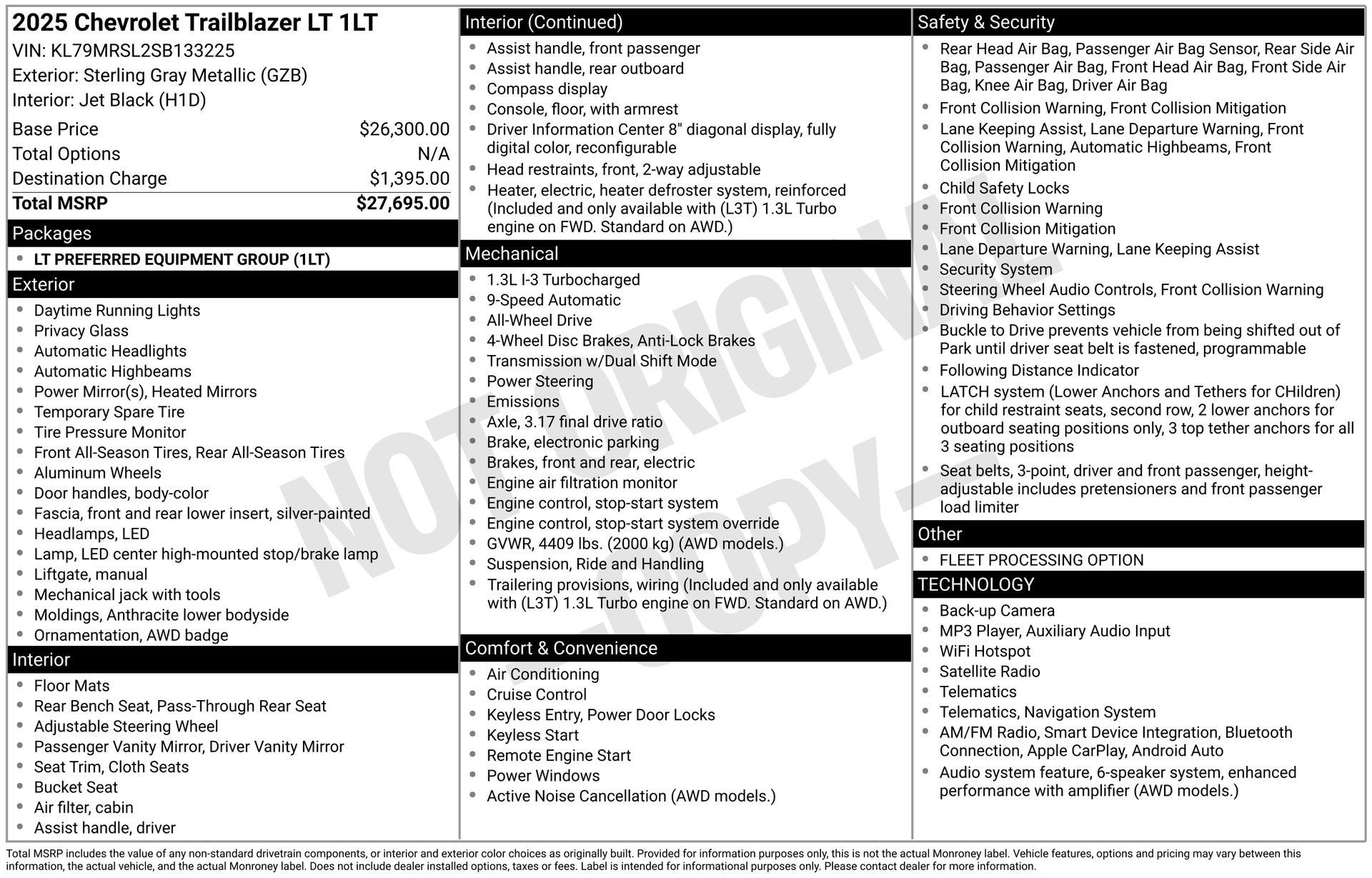 Used 2025 Chevrolet TrailBlazer LT AWD/4WD image 4
