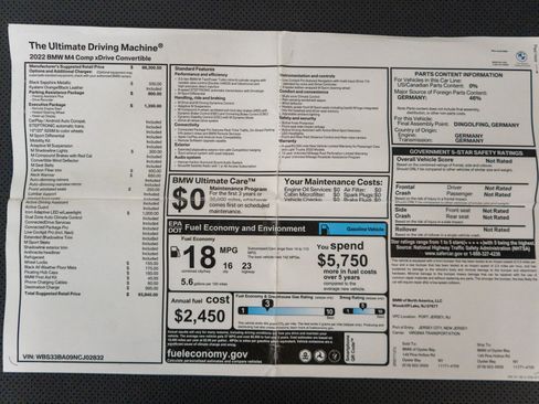 Used 2022 BMW M4 xDrive Competition w/ Executive Package AWD/4WD image 24