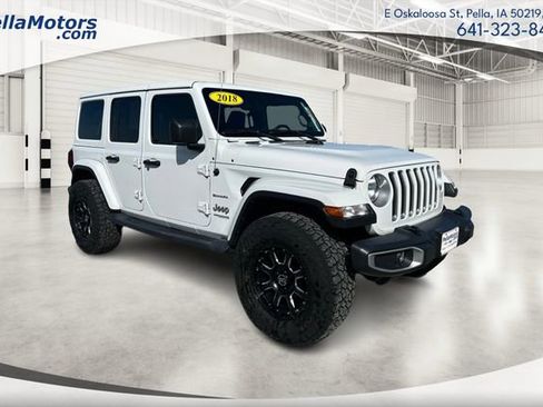 Used 2018 Jeep Wrangler Unlimited Sahara w/ Uconnect 4C Nav & Sound Group AWD/4WD image 1