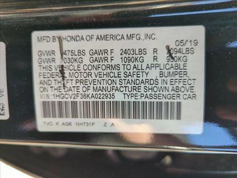 Certified 2019 Honda Accord Sport image 14