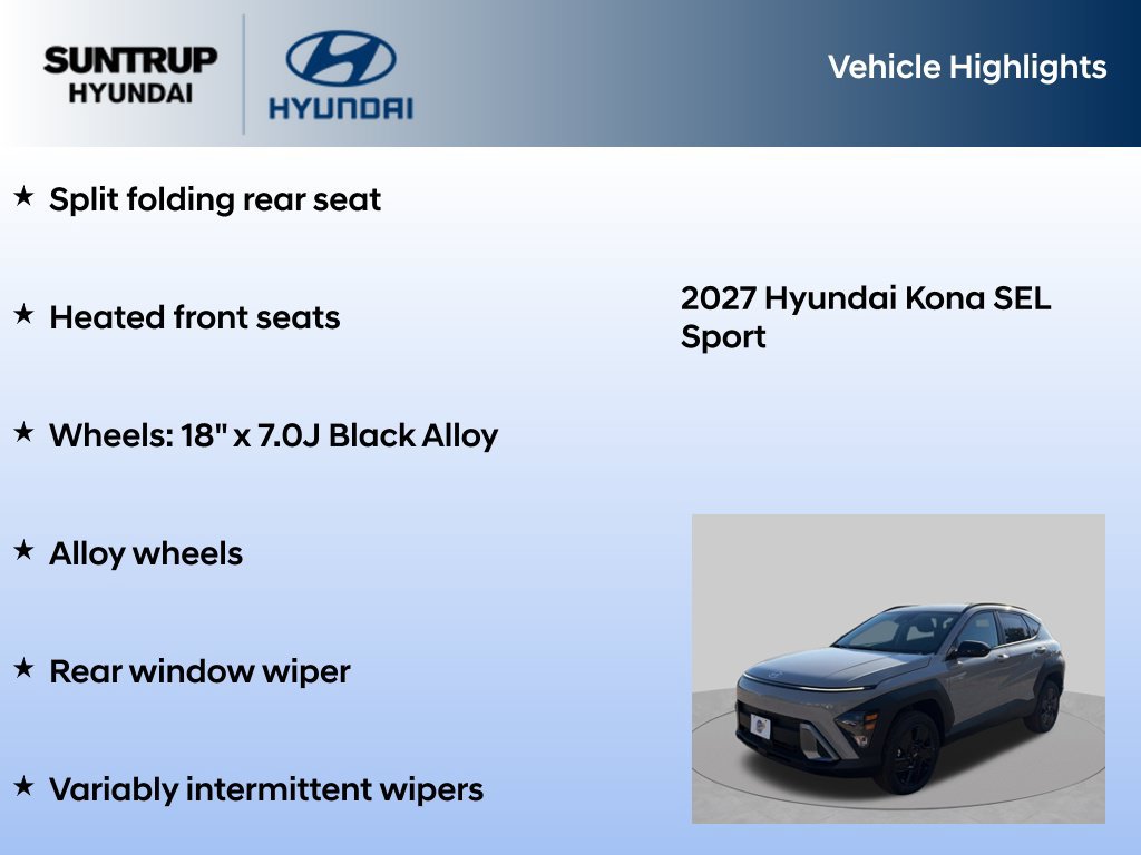 New 2027 Hyundai Kona SEL Sport AWD/4WD image 15
