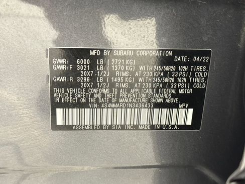 Used 2022 Subaru Ascent Touring w/ Popular Package #2A image 30