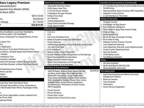 Certified 2025 Subaru Legacy Premium image 8