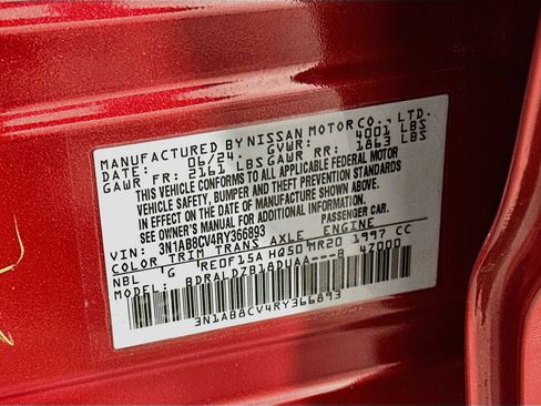 Used 2024 Nissan Sentra SV w/ All-Weather Package FWD image 12