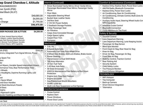 Used 2021 Jeep Grand Cherokee L Laredo AWD/4WD image 3