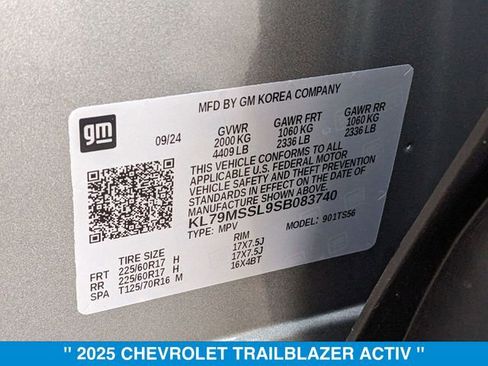 New 2025 Chevrolet TrailBlazer ACTIV w/ Convenience Package image 23