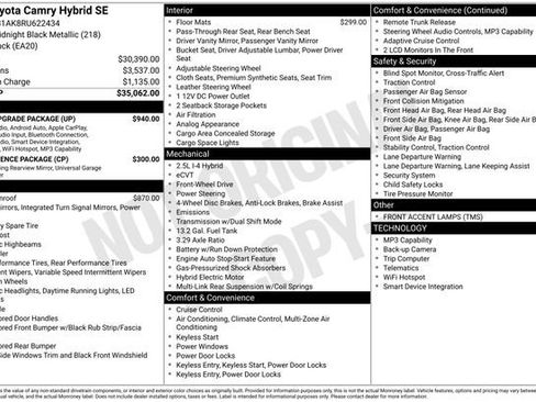 Used 2024 Toyota Camry SE w/ Audio Upgrade Package image 32