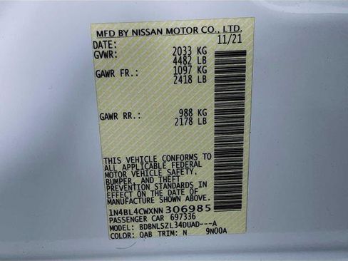 Certified 2022 Nissan Altima 2.5 SR w/ Midnight Edition Package image 29