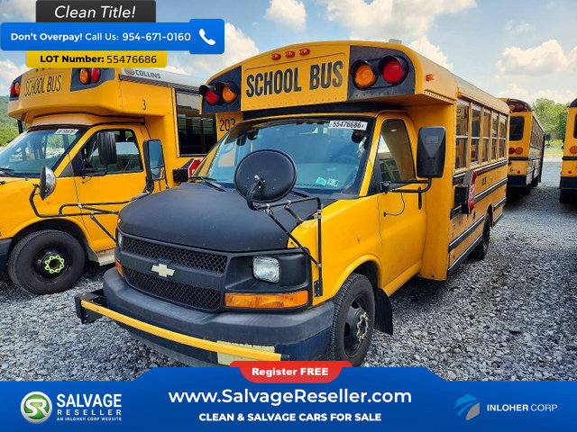Used 2010 Chevrolet Express 3500 Extended w/ School Bus Package RWD image 3