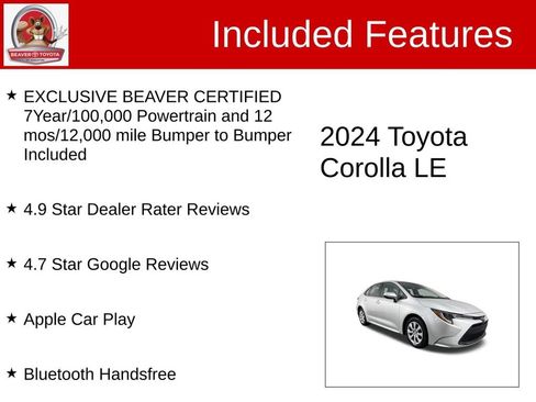 Used 2024 Toyota Corolla LE FWD image 4