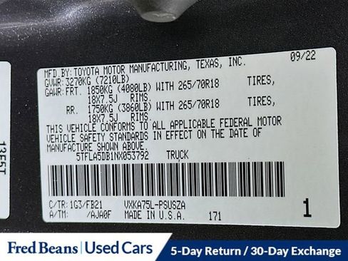 Used 2022 Toyota Tundra SR5 image 34