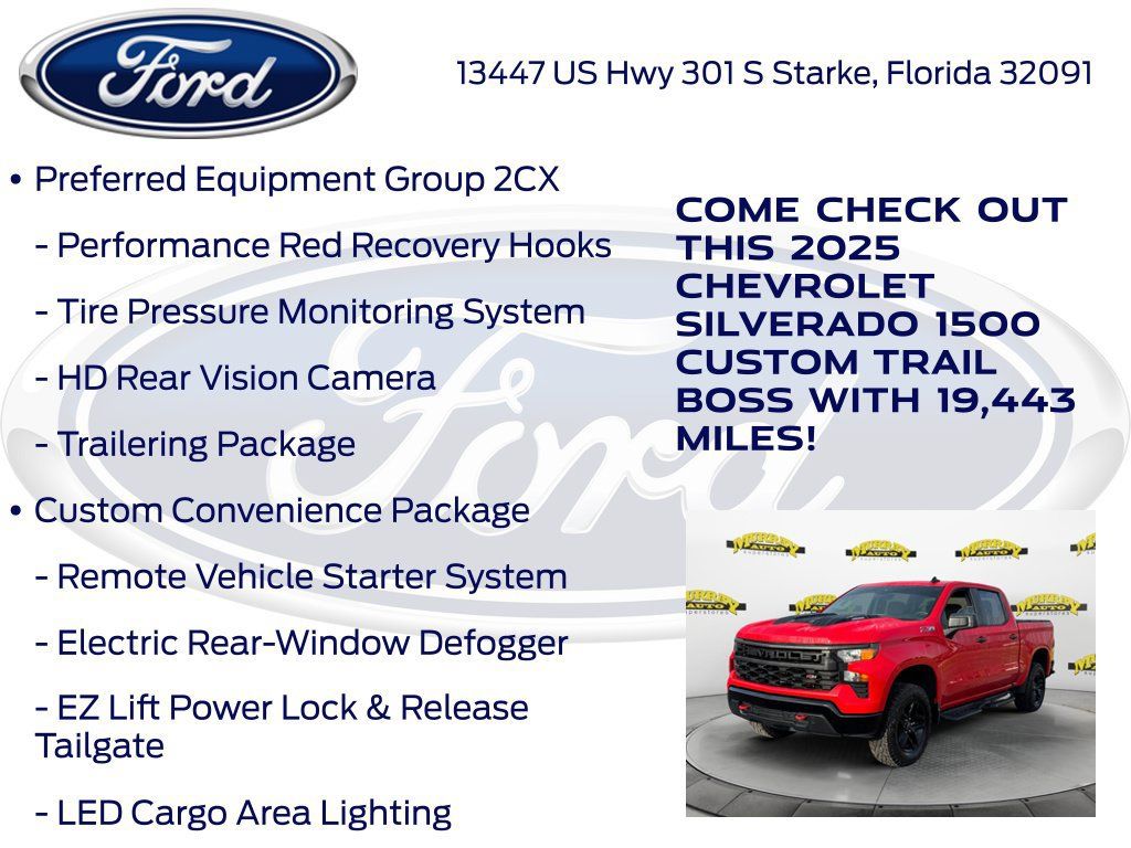 Used 2025 Chevrolet Silverado 1500 Custom Trail Boss AWD/4WD image 30