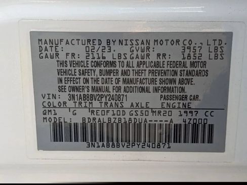 Certified 2023 Nissan Sentra S FWD image 27