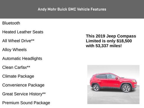 Used 2019 Jeep Compass Limited AWD/4WD image 4
