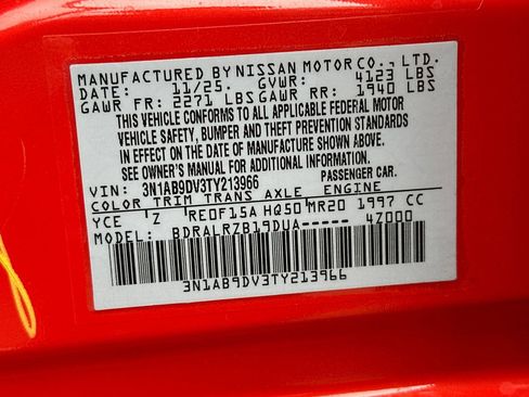 New 2026 Nissan Sentra SR w/ Floor Mat Package image 23