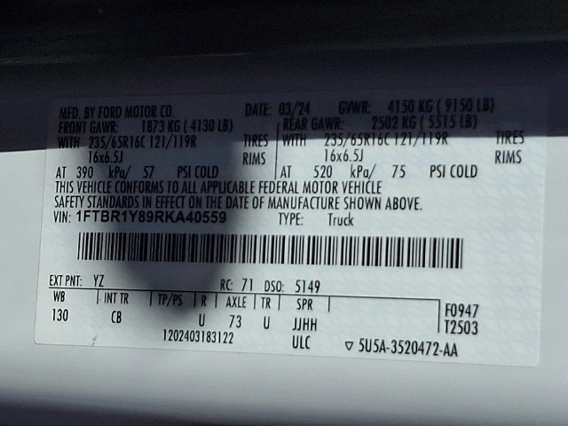 Used 2024 Ford Transit 250 Low Roof w/ Exterior Upgrade Package RWD image 31