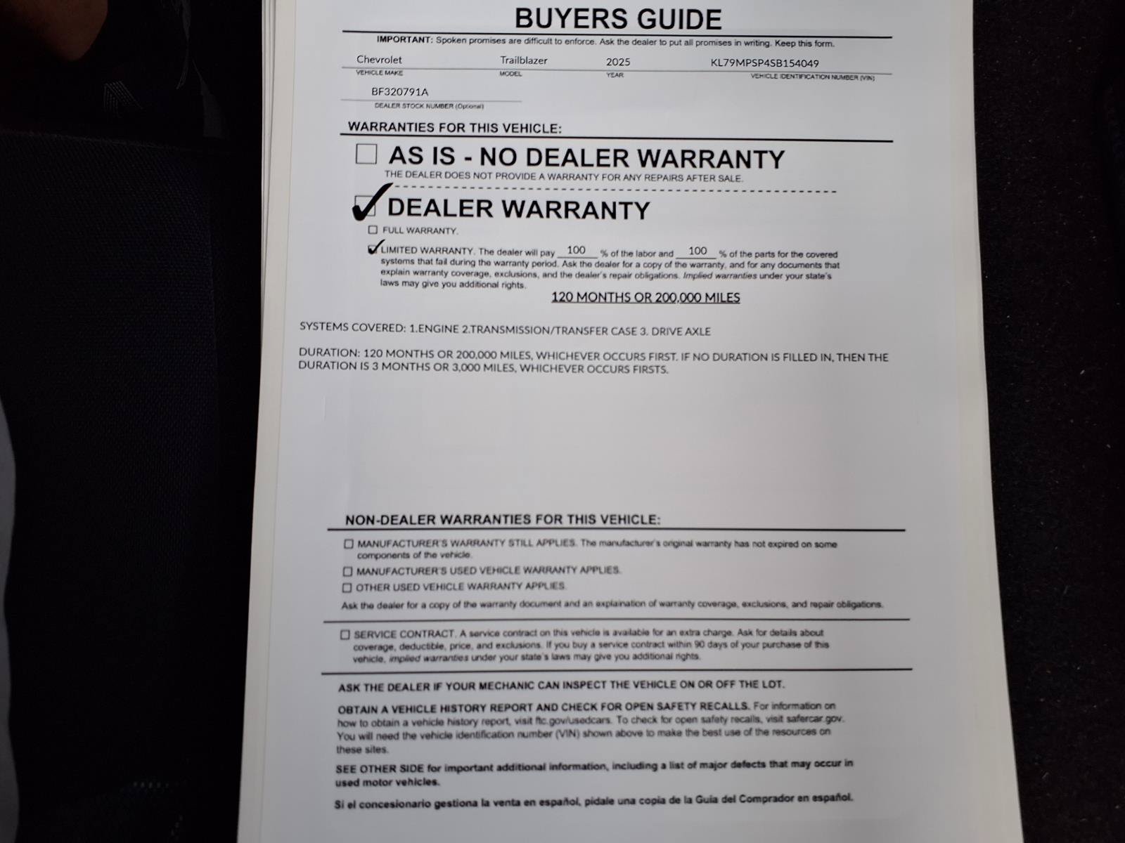 Used 2025 Chevrolet TrailBlazer LT w/ Driver Confidence Package FWD image 35