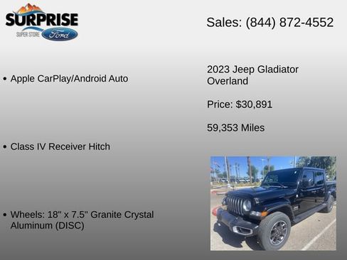 Used 2023 Jeep Gladiator Overland w/ Trailer Tow Package AWD/4WD image 10