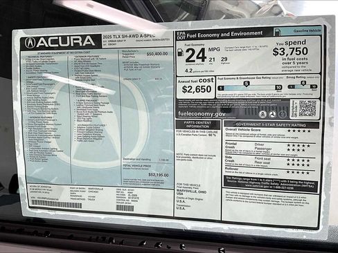 New 2025 Acura TLX SH-AWD w/ A-SPEC Pkg image 21