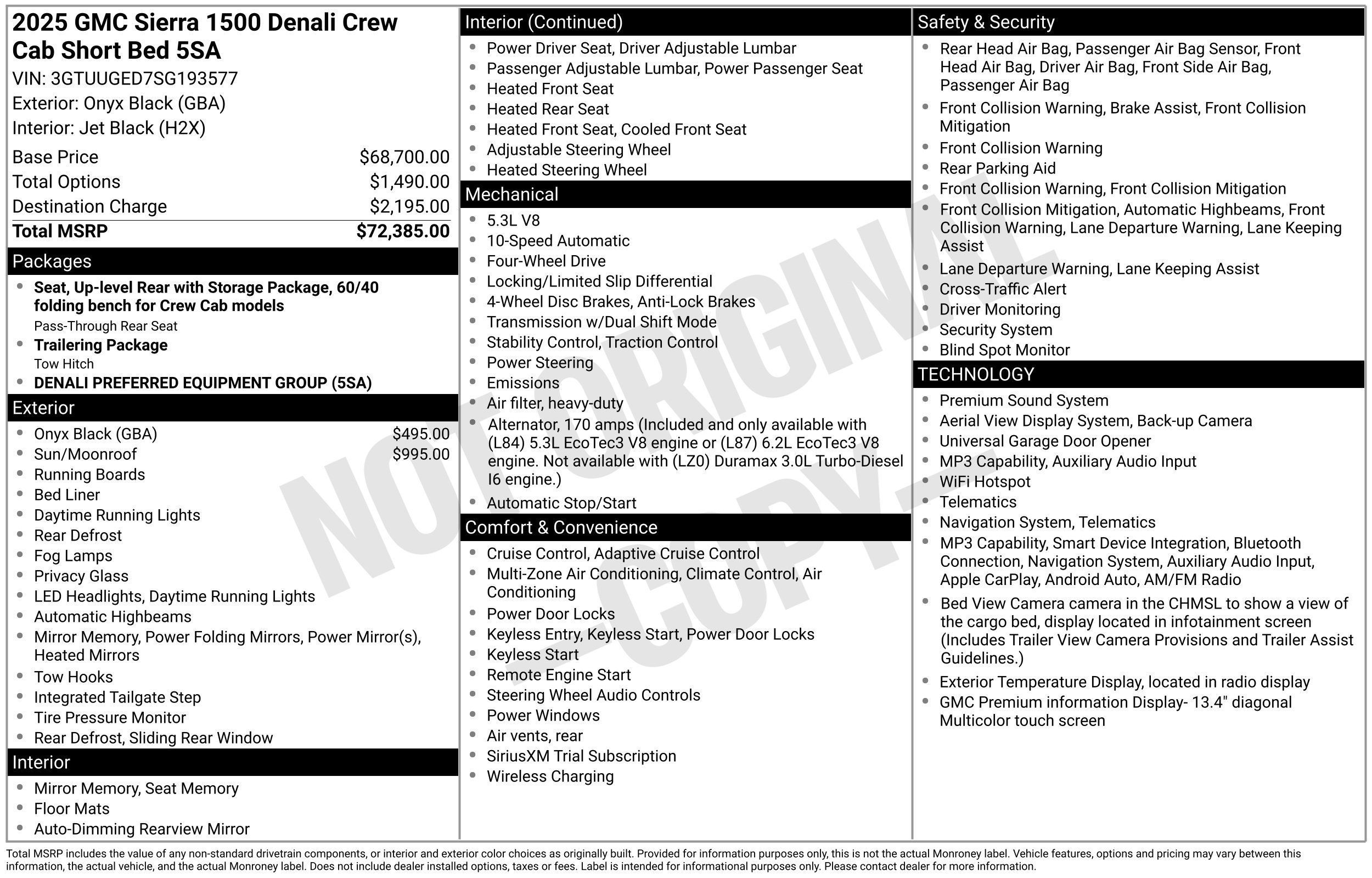Used 2025 GMC Sierra 1500 Denali AWD/4WD image 2