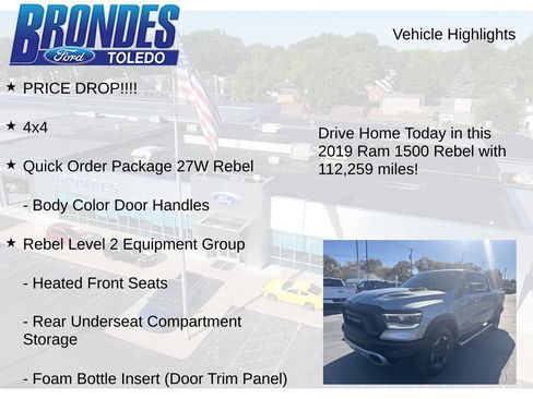Used 2019 RAM 1500 Rebel w/ Rebel Level 2 Equipment Group AWD/4WD image 5
